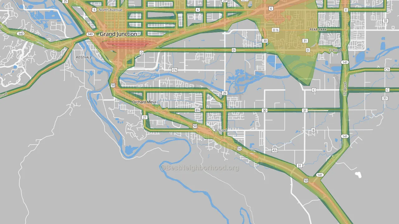 81503, CO Map of Noise Levels in 81503