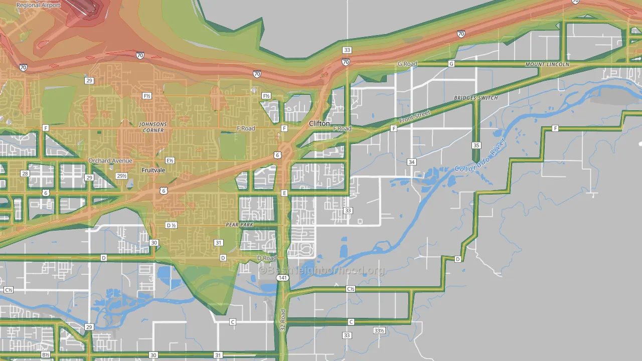 81520, CO Map of Noise Levels in 81520