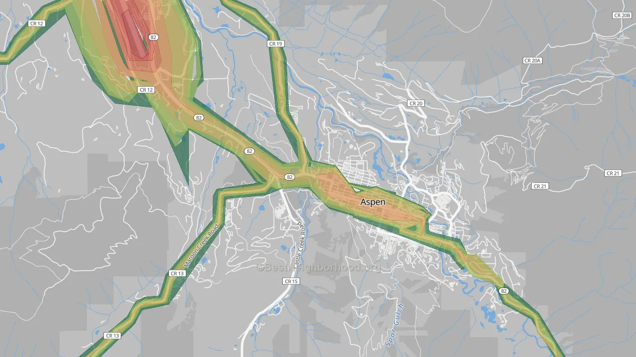 81612, CO Map of Noise Levels in 81612