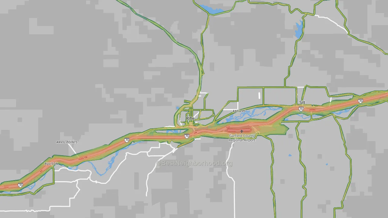 81650, CO Map of Noise Levels in 81650