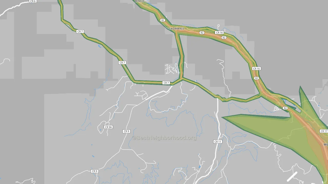 81654, CO Map of Noise Levels in 81654