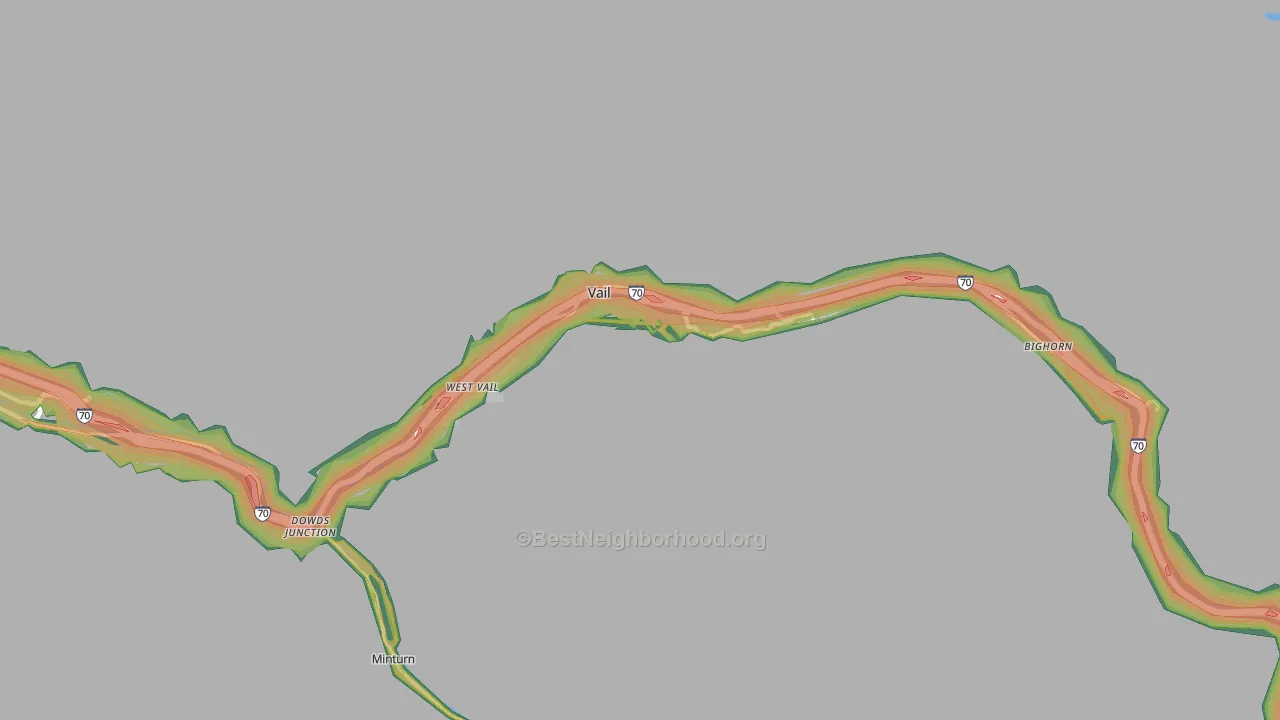 81657, CO Map of Noise Levels in 81657