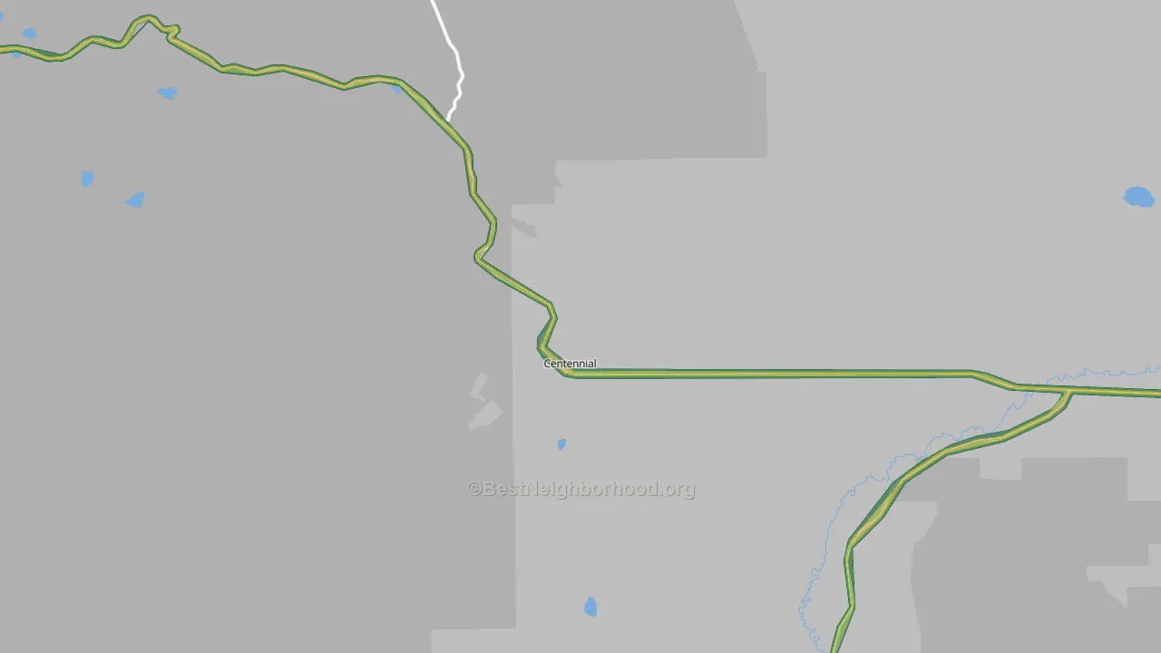 82055, WY Map of Noise Levels in 82055