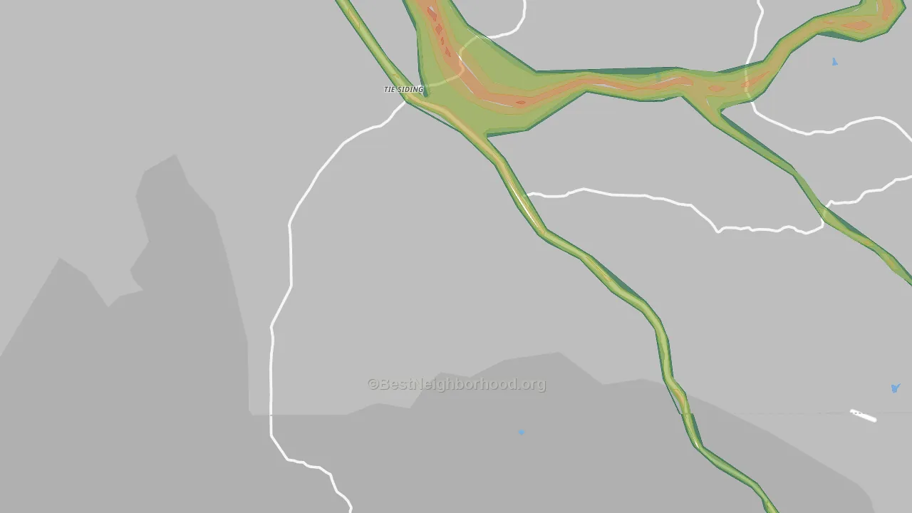 82084, WY Map of Noise Levels in 82084