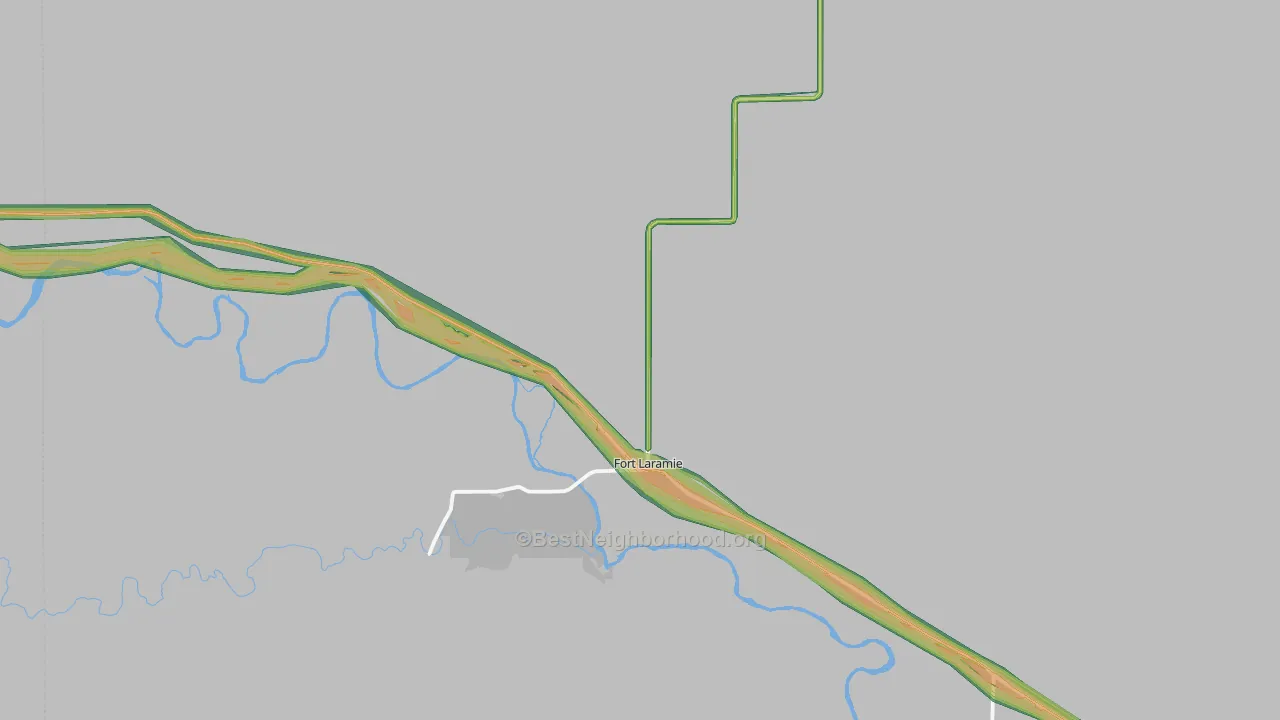 82212, WY Map of Noise Levels in 82212