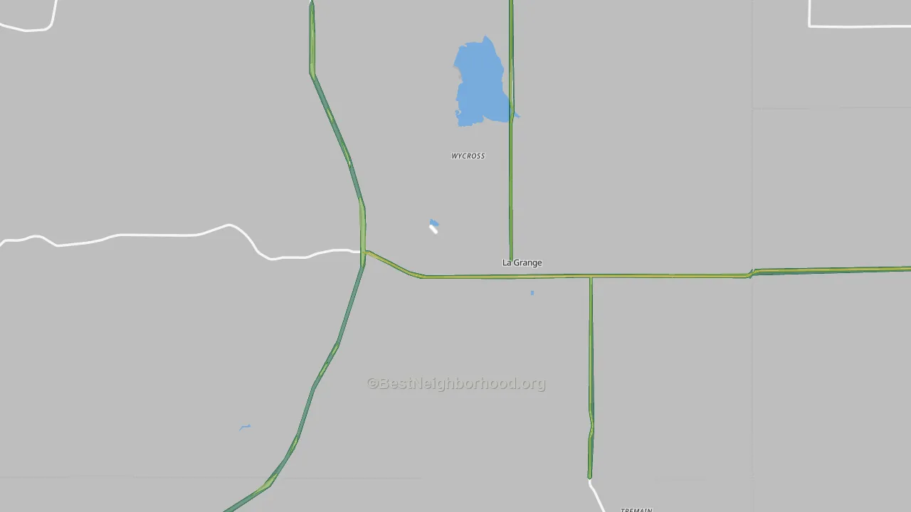 82221, WY Map of Noise Levels in 82221