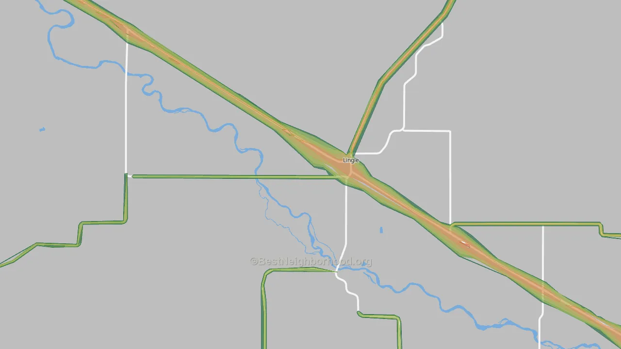 82223, WY Map of Noise Levels in 82223