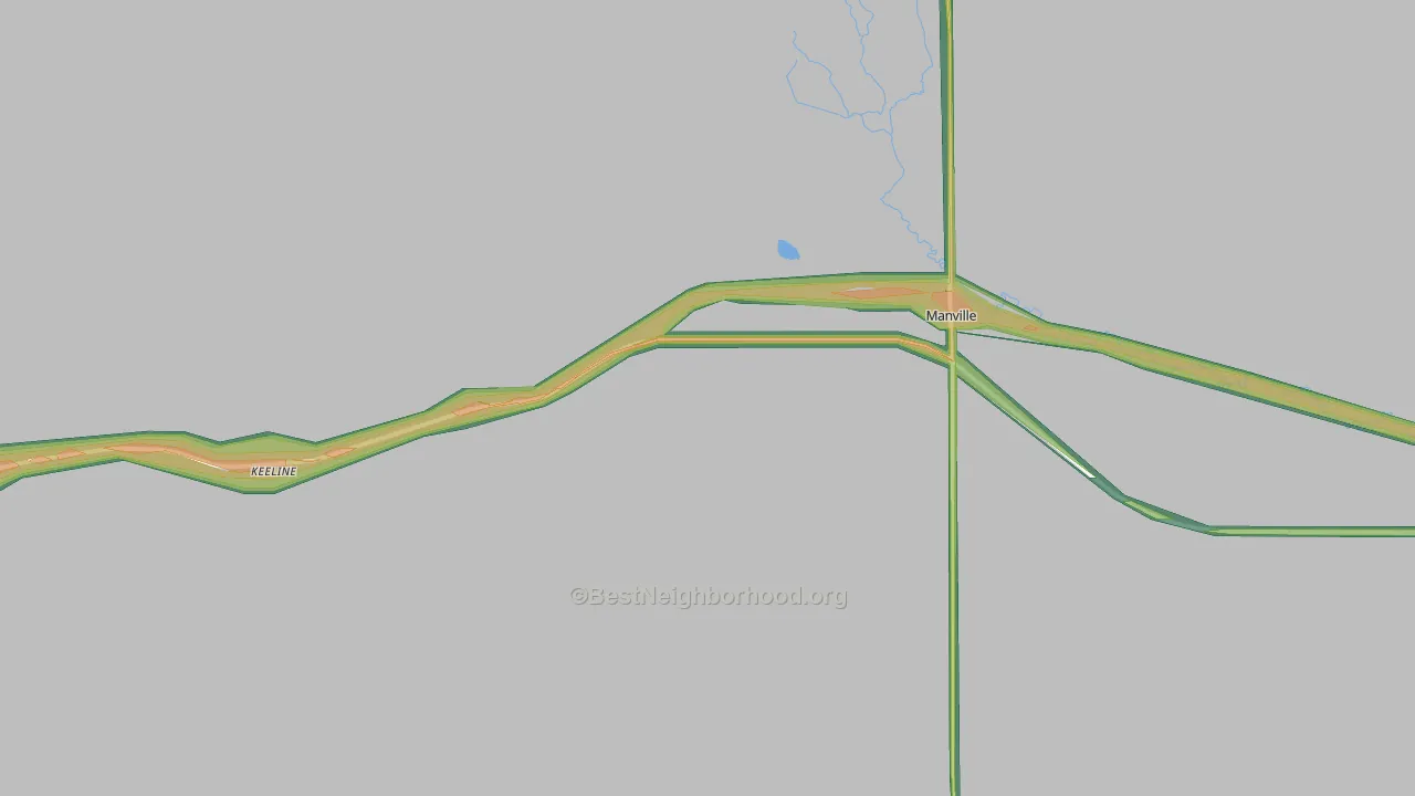 82227, WY Map of Noise Levels in 82227