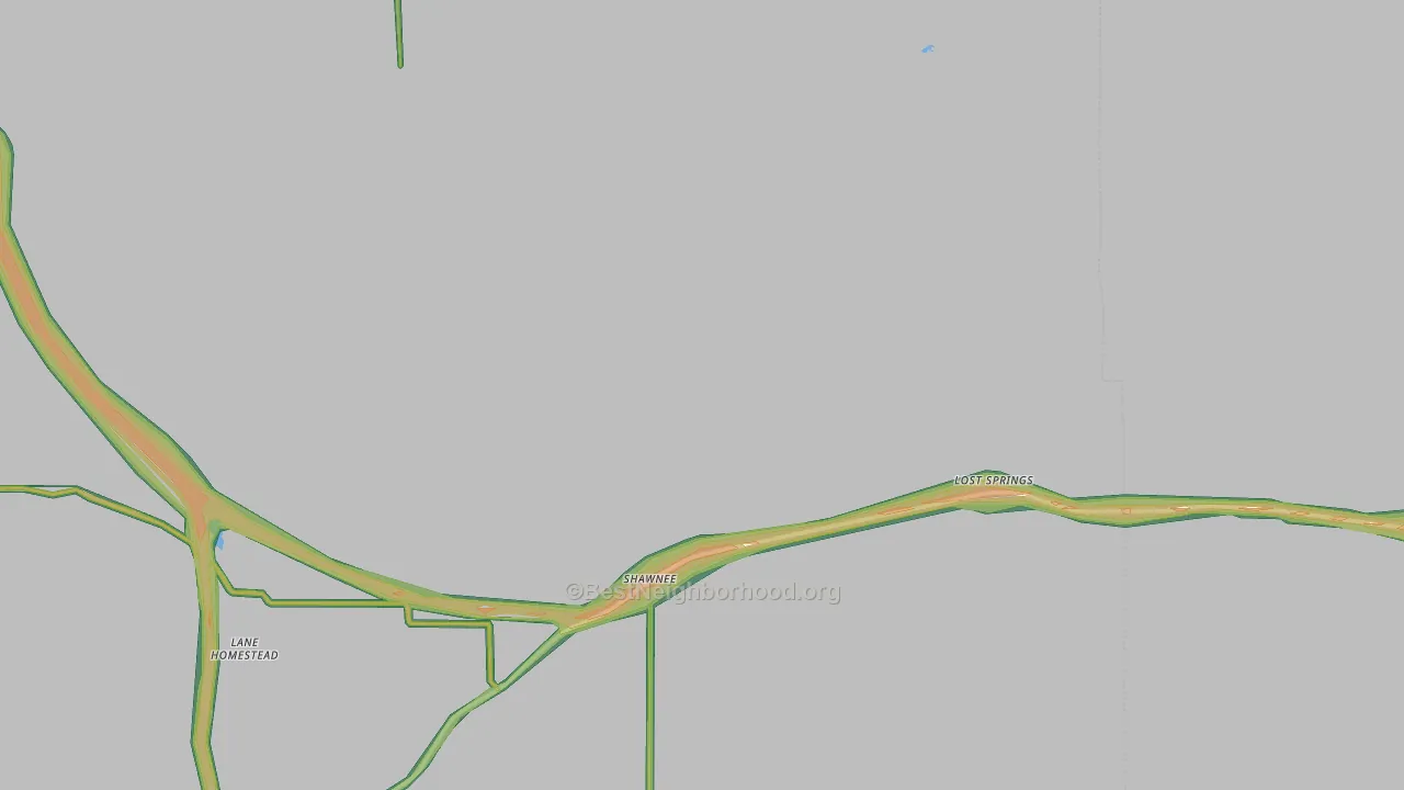 82229, WY Map of Noise Levels in 82229