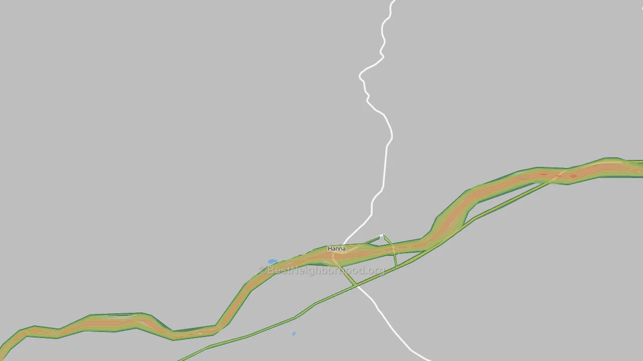 82327, WY Map of Noise Levels in 82327
