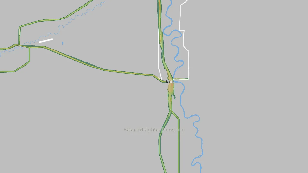 82410, WY Map of Noise Levels in 82410