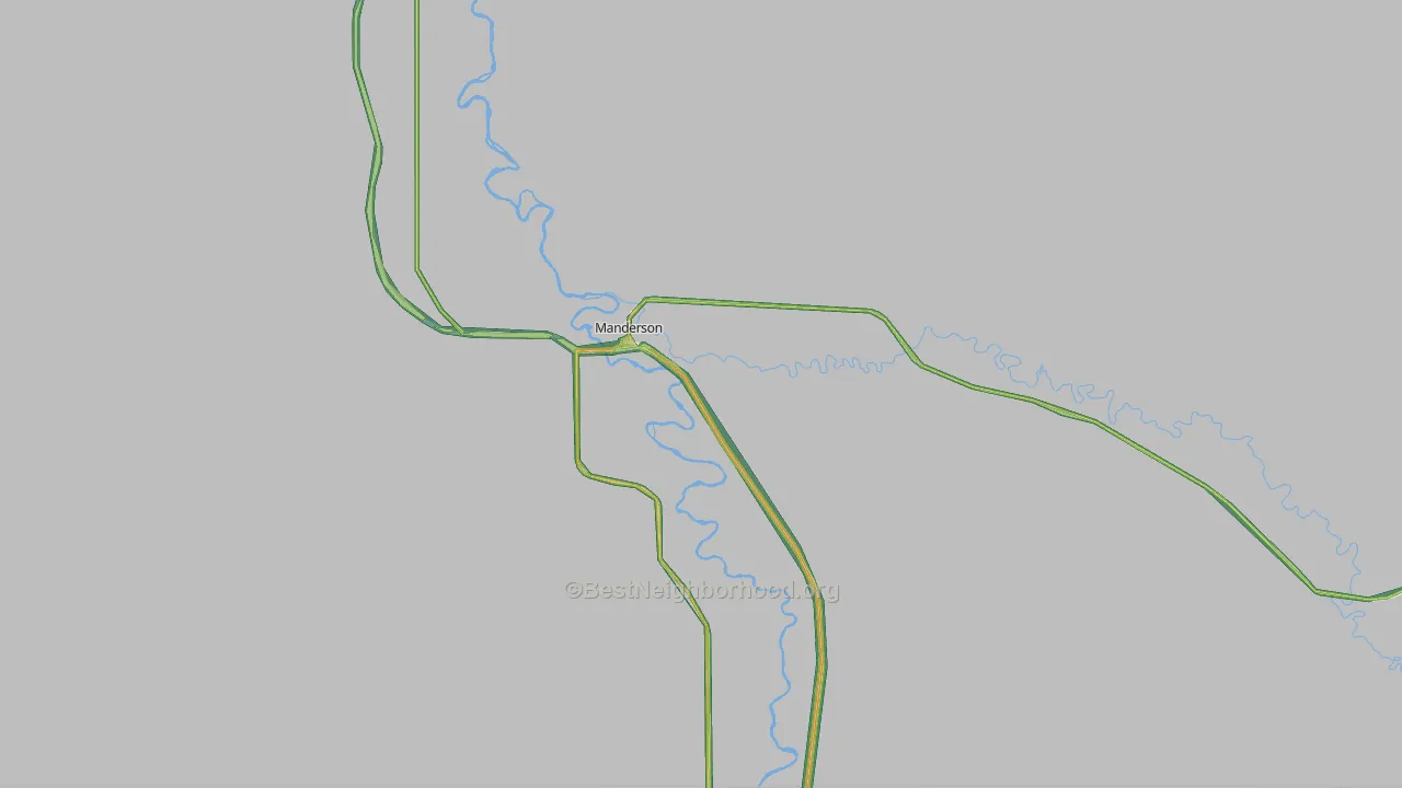 82432, WY Map of Noise Levels in 82432
