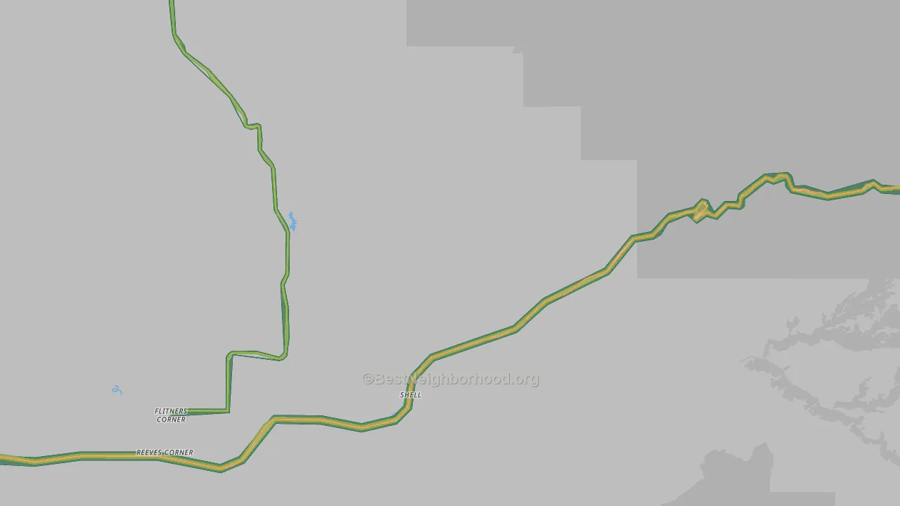 82441, WY Map of Noise Levels in 82441