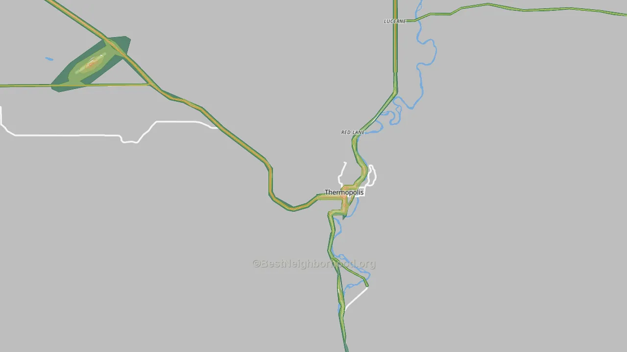 82443, WY Map of Noise Levels in 82443