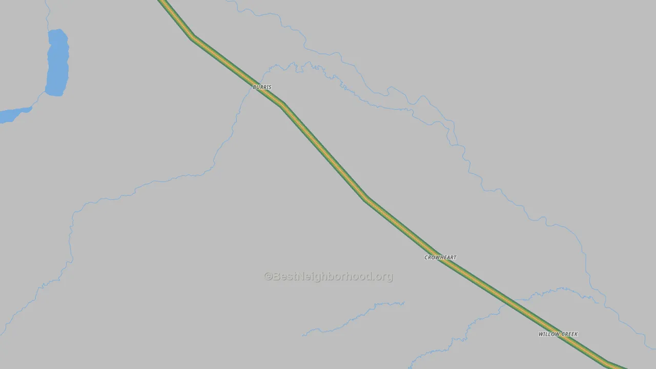 82512, WY Map of Noise Levels in 82512