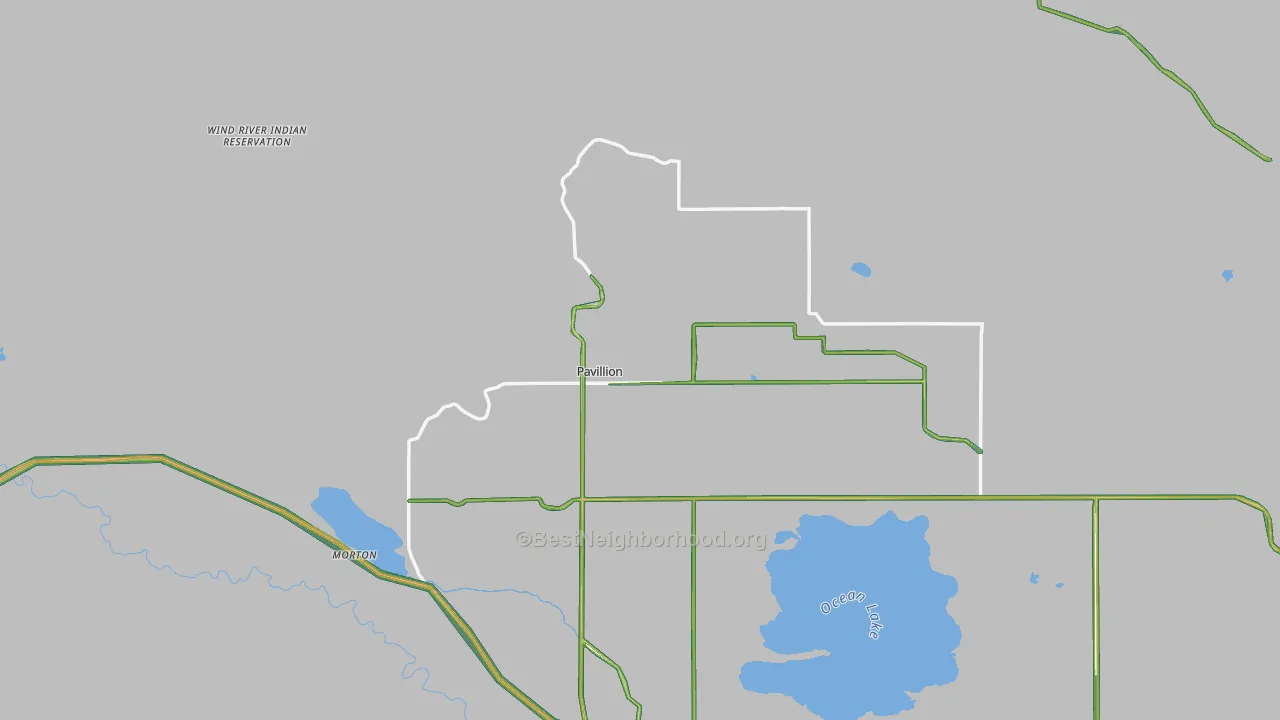 82523, WY Map of Noise Levels in 82523