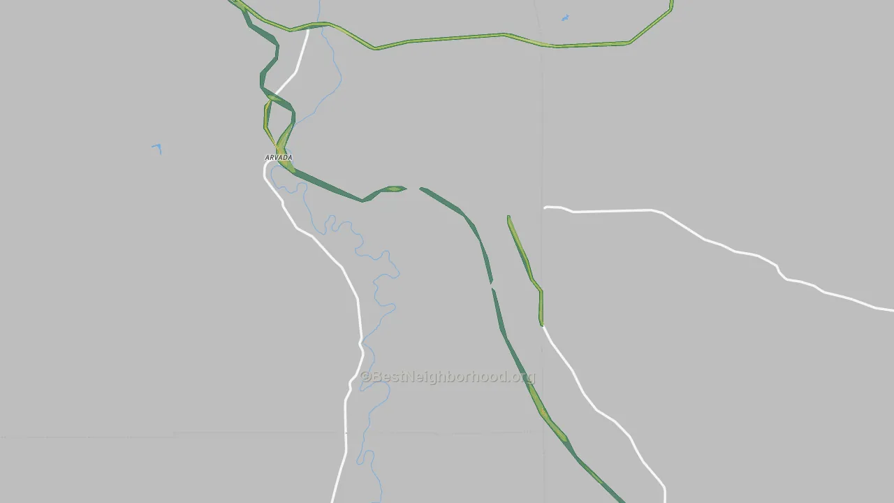 82831, WY Map of Noise Levels in 82831