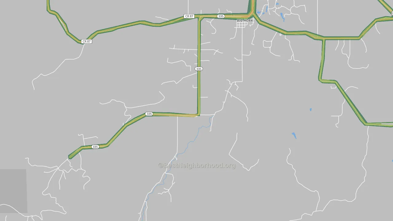 82833, WY Map of Noise Levels in 82833