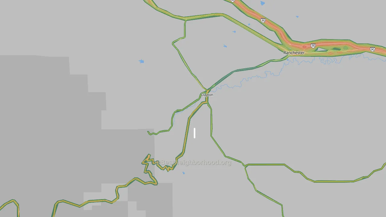 82836, WY Map of Noise Levels in 82836