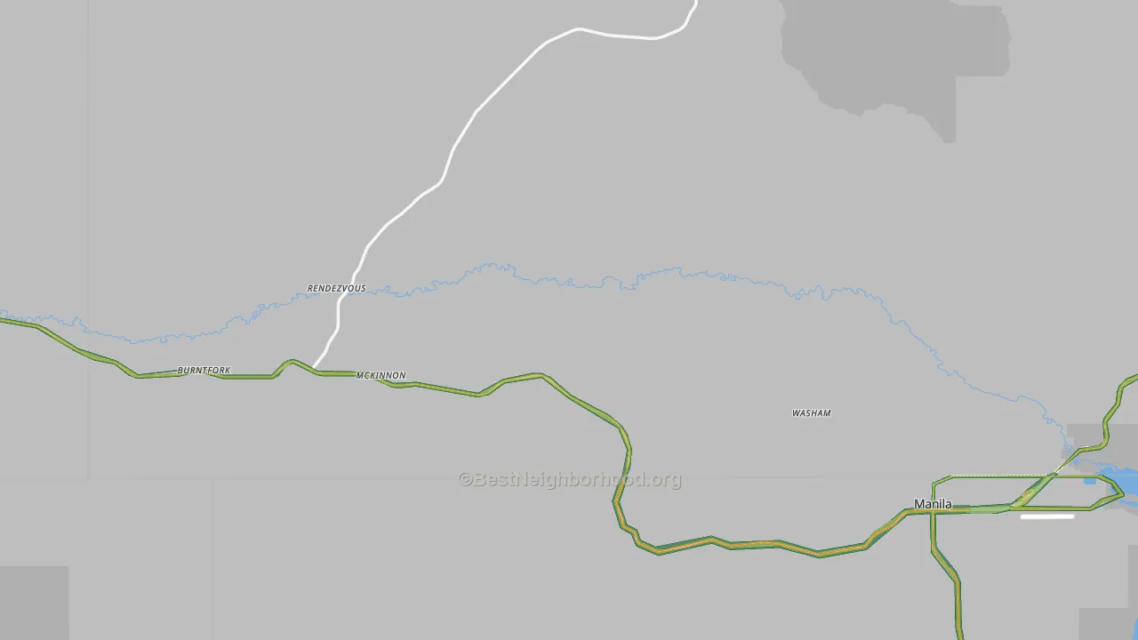 82938, WY Map of Noise Levels in 82938