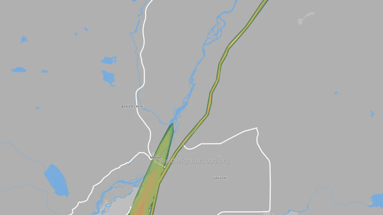 83012, WY Map of Noise Levels in 83012