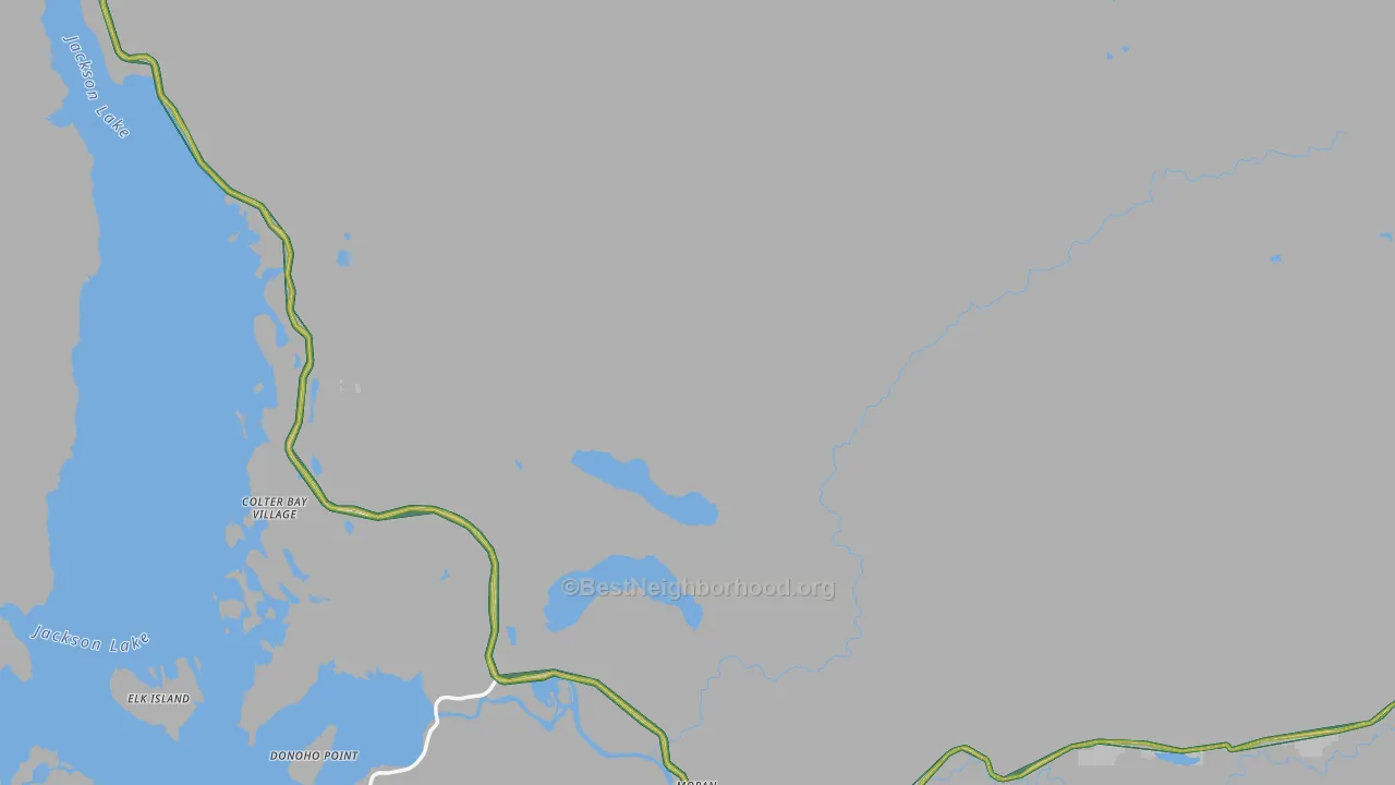 83013, WY Map of Noise Levels in 83013