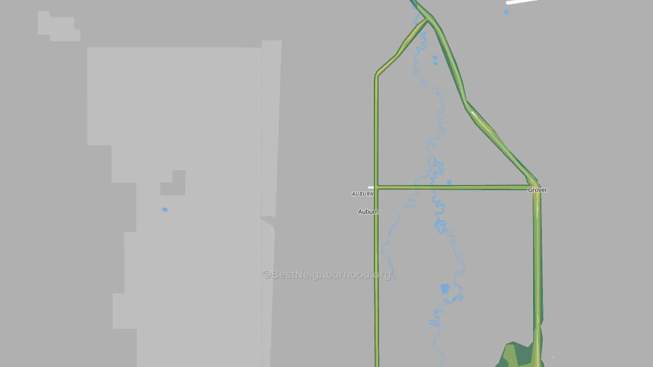 83111, WY Map of Noise Levels in 83111