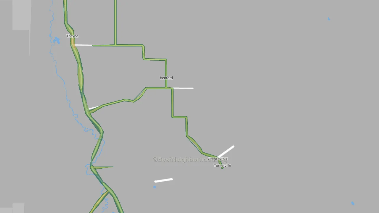 83112, WY Map of Noise Levels in 83112