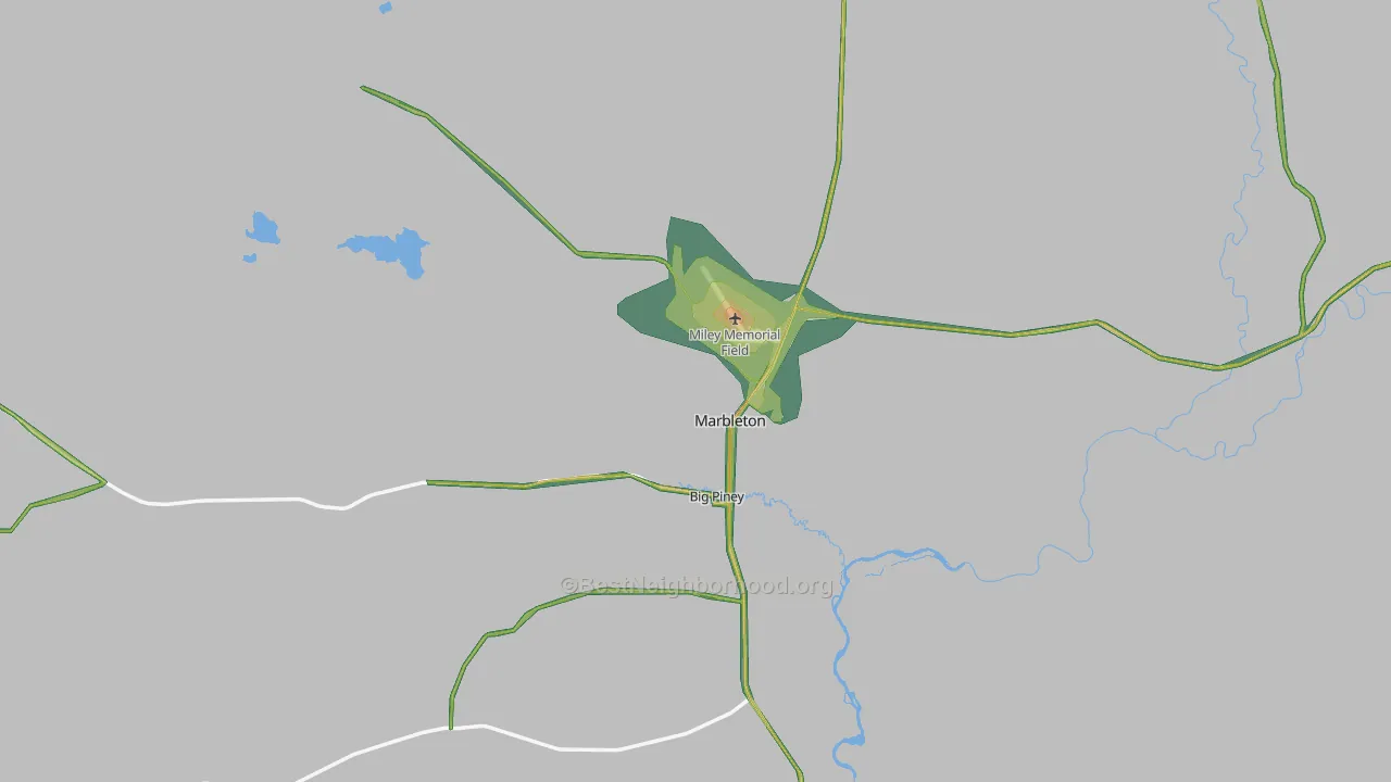 83113, WY Map of Noise Levels in 83113