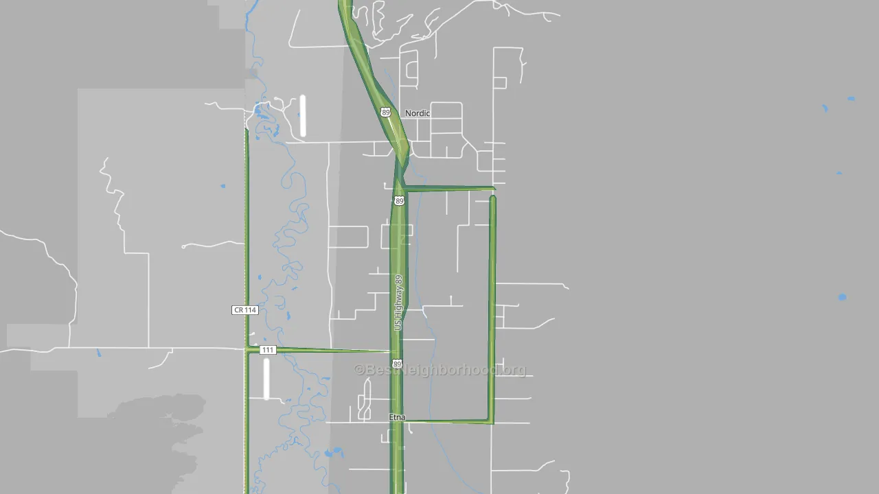83118, WY Map of Noise Levels in 83118