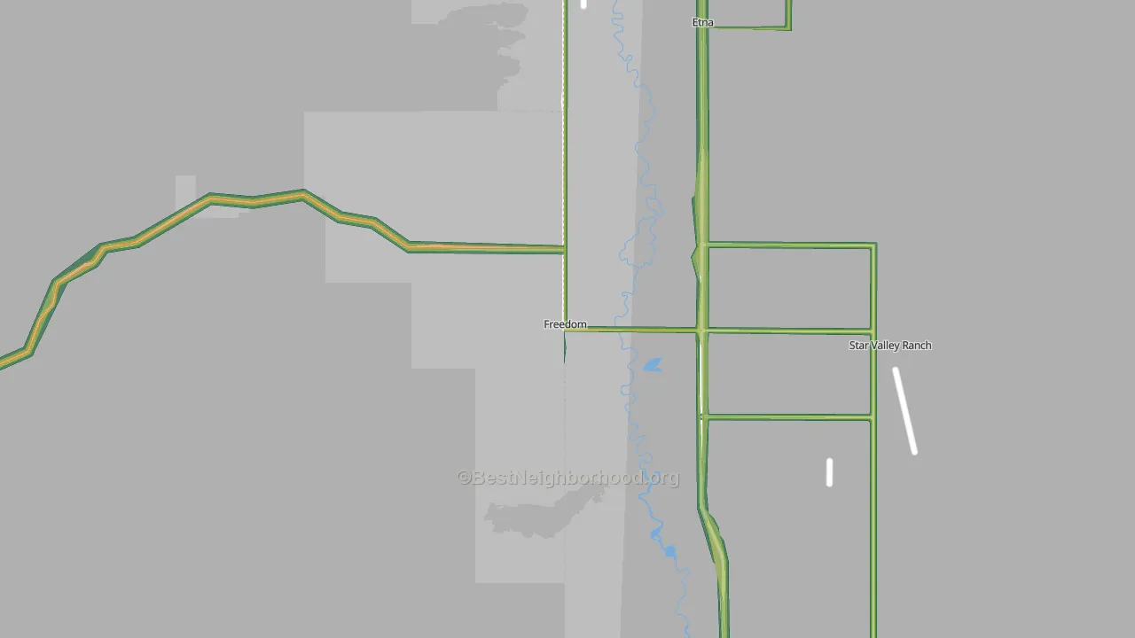 83120, WY Map of Noise Levels in 83120