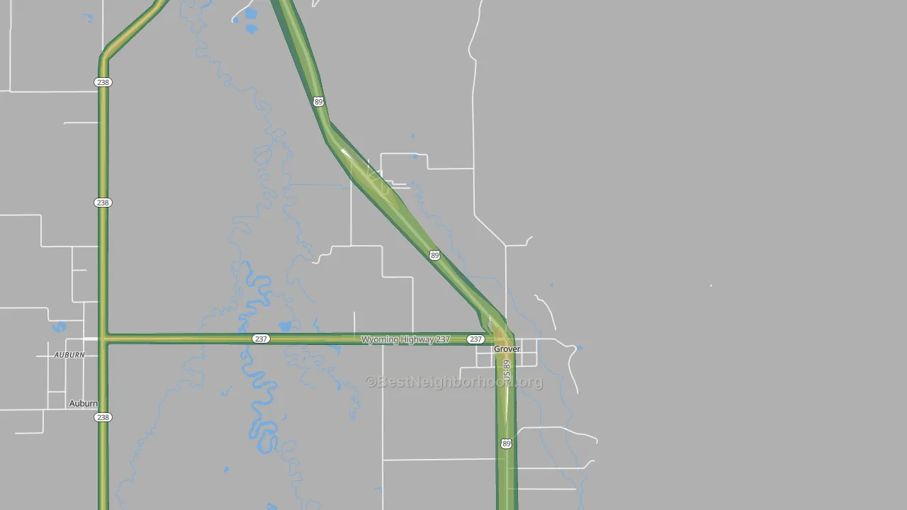 83122, WY Map of Noise Levels in 83122