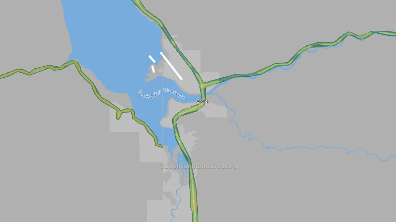 83128, WY Map of Noise Levels in 83128