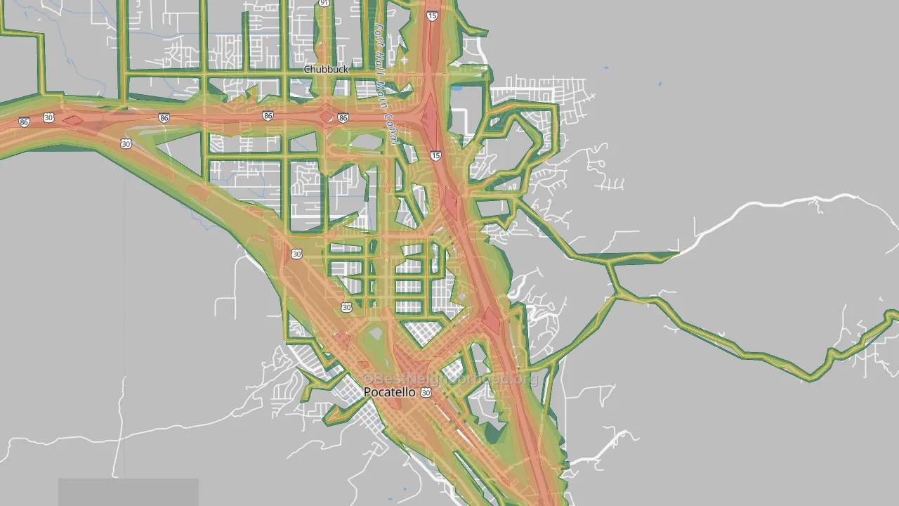 83201, ID Map of Noise Levels in 83201