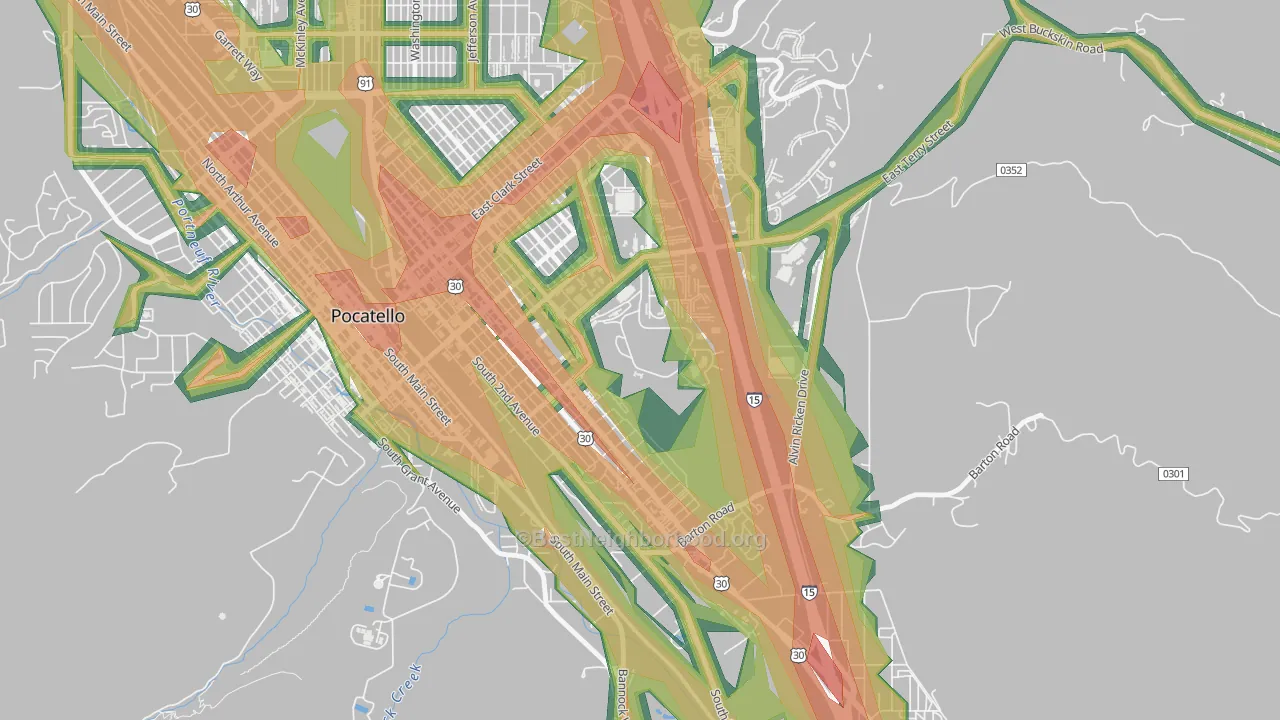 83209, ID Map of Noise Levels in 83209