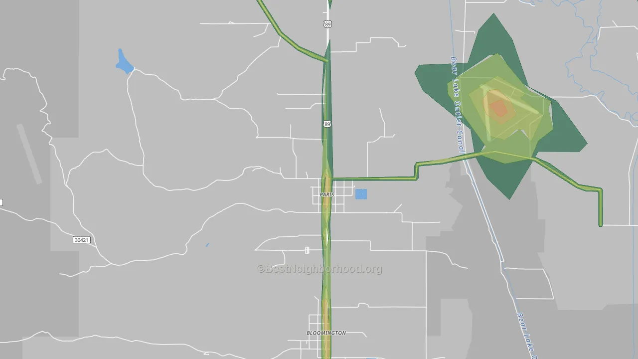83261, ID Map of Noise Levels in 83261