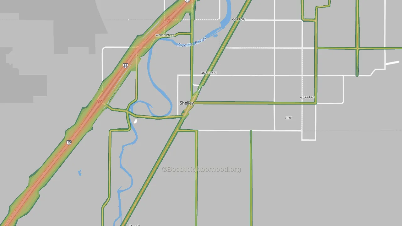 83274, ID Map of Noise Levels in 83274