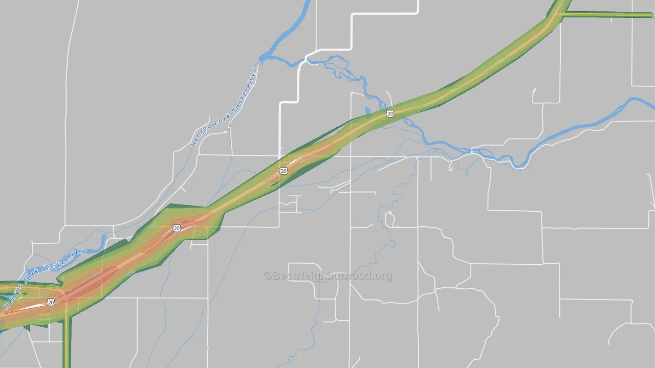 83421, ID Map of Noise Levels in 83421
