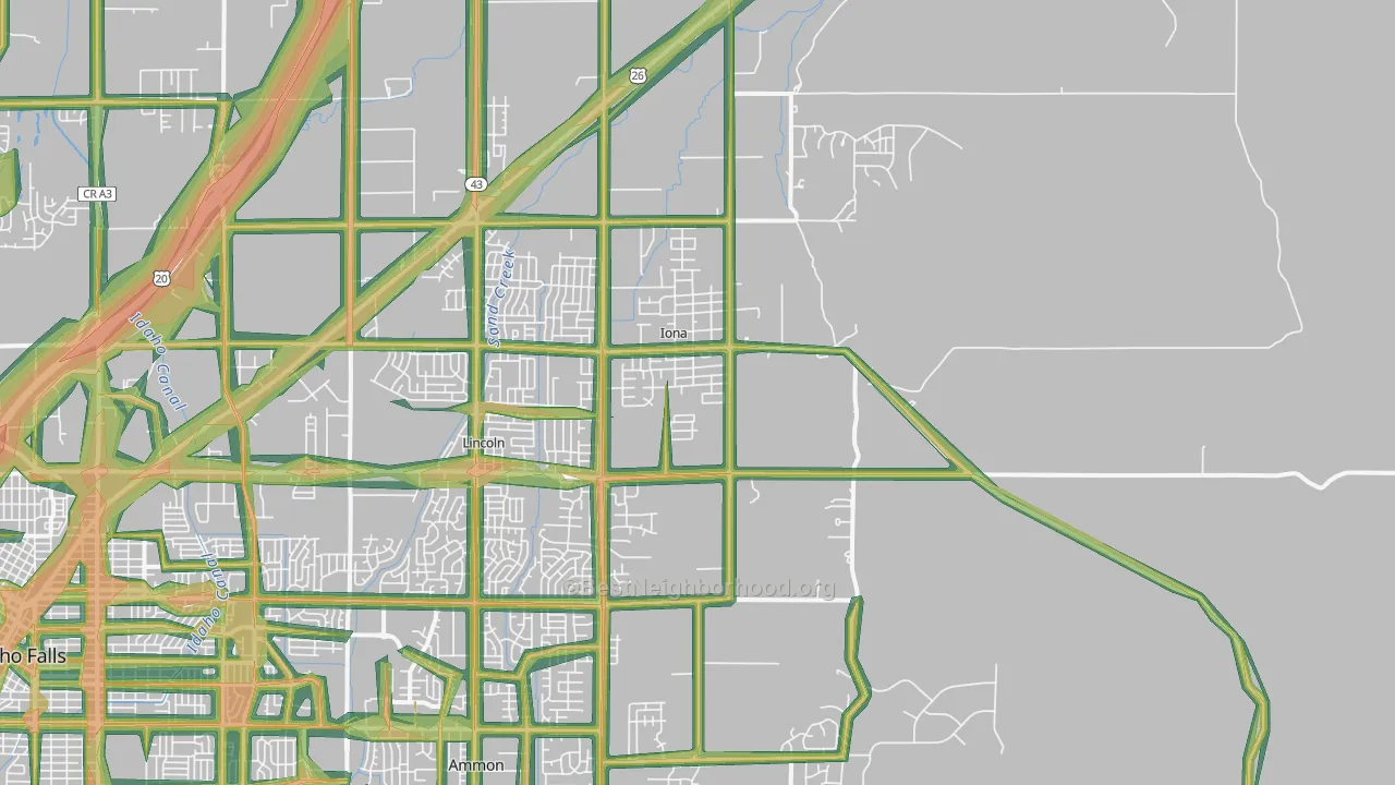 83427, ID Map of Noise Levels in 83427