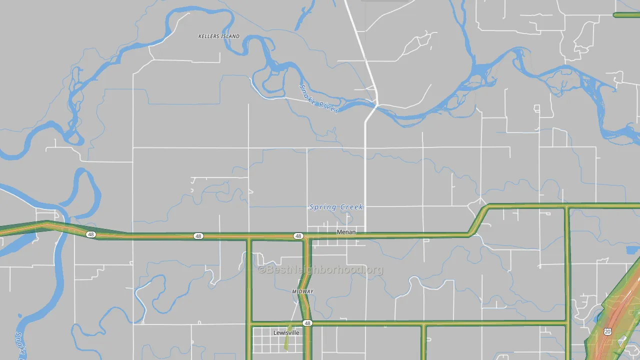 83434, ID Map of Noise Levels in 83434