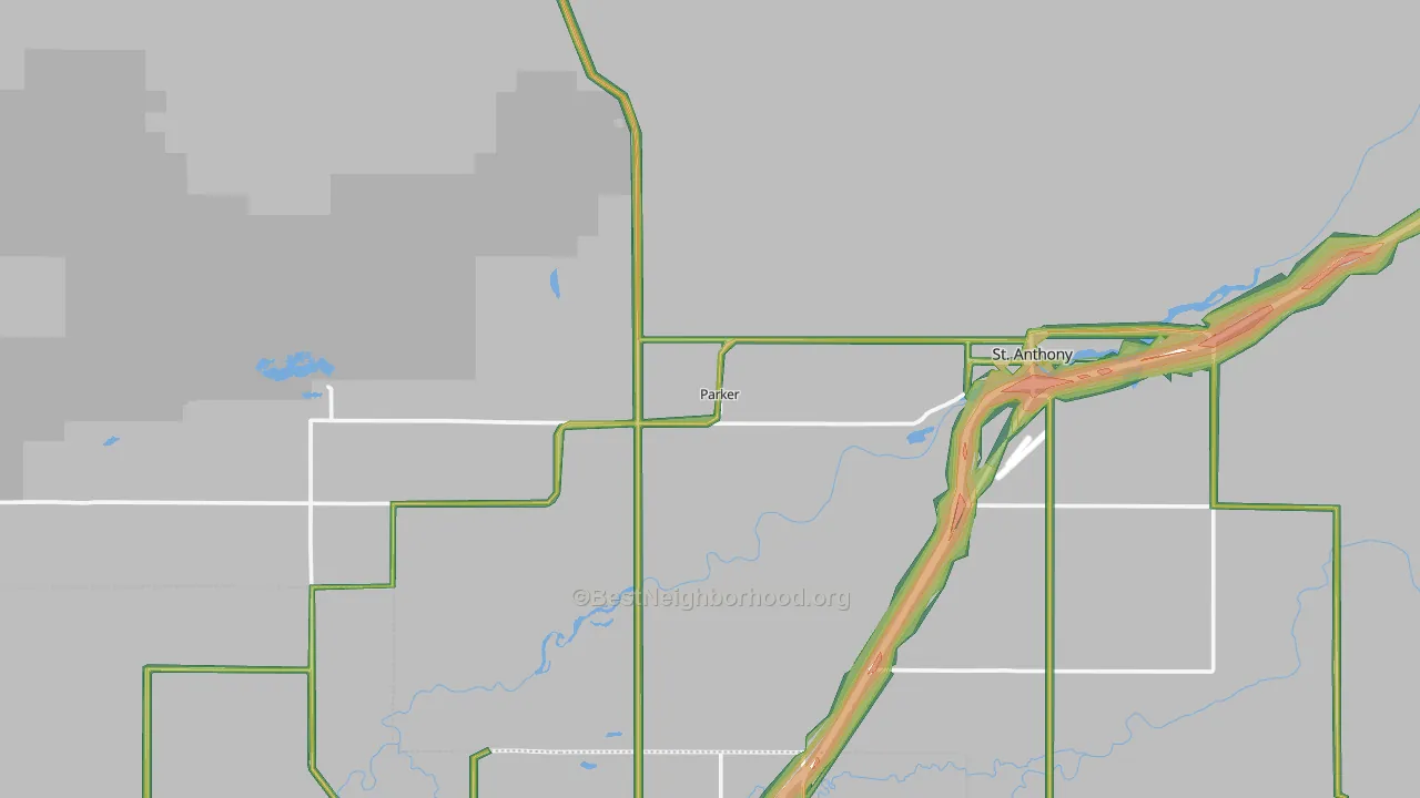 83438, ID Map of Noise Levels in 83438