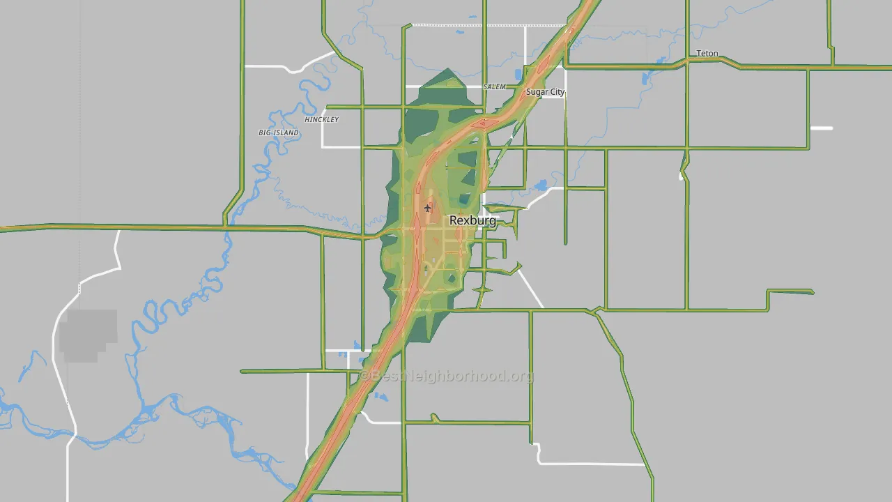 83440, ID Map of Noise Levels in 83440