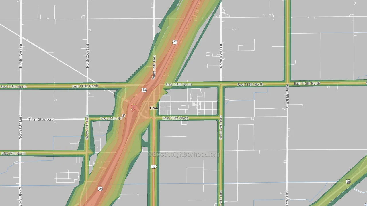 83454, ID Map of Noise Levels in 83454