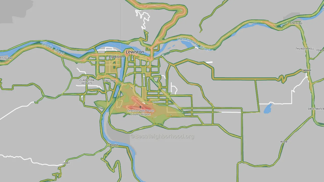 83501, ID Map of Noise Levels in 83501