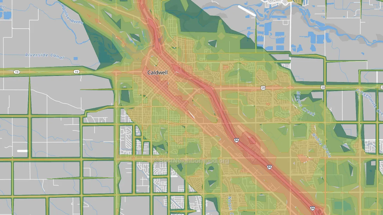 83605, ID Map of Noise Levels in 83605