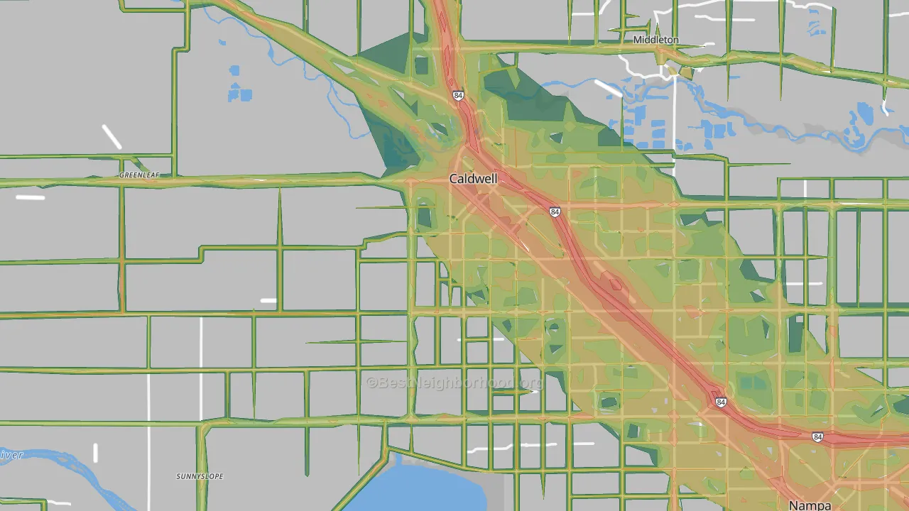 83607, ID Map of Noise Levels in 83607
