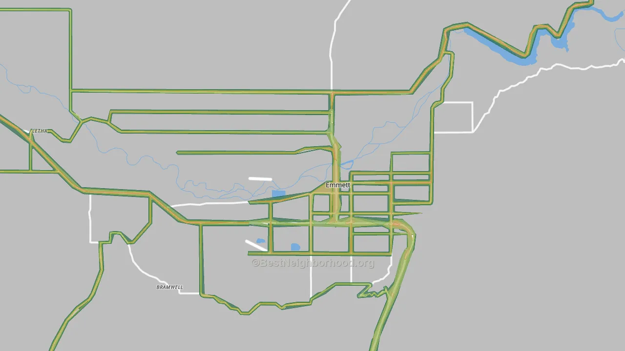 83617, ID Map of Noise Levels in 83617