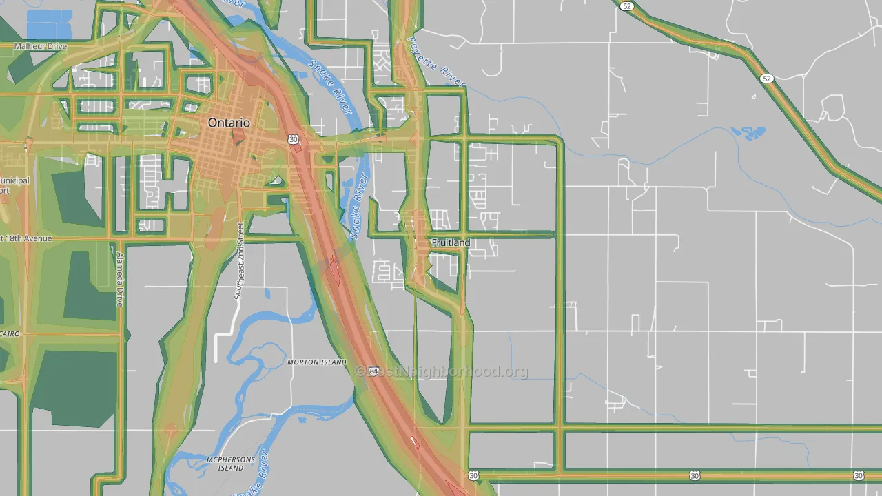 83619, ID Map of Noise Levels in 83619