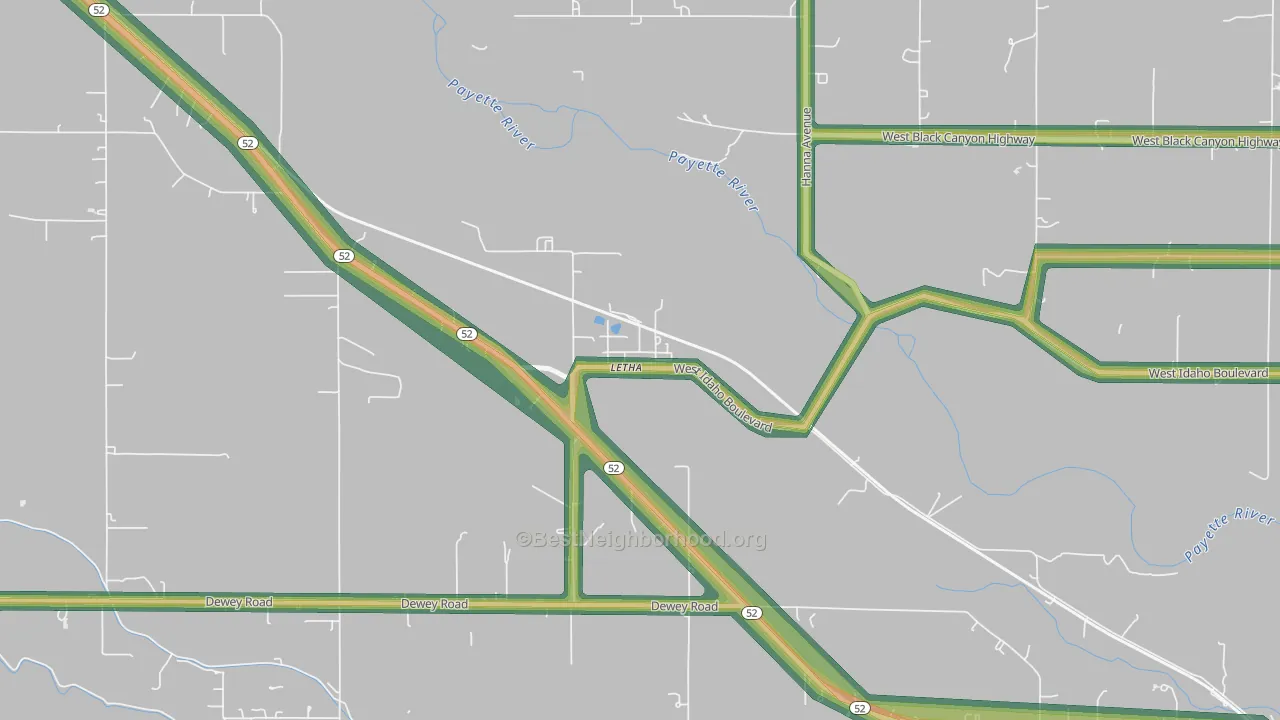 83636, ID Map of Noise Levels in 83636