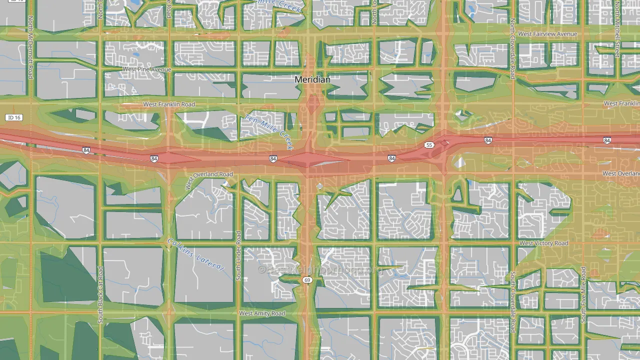 83642, ID Map of Noise Levels in 83642
